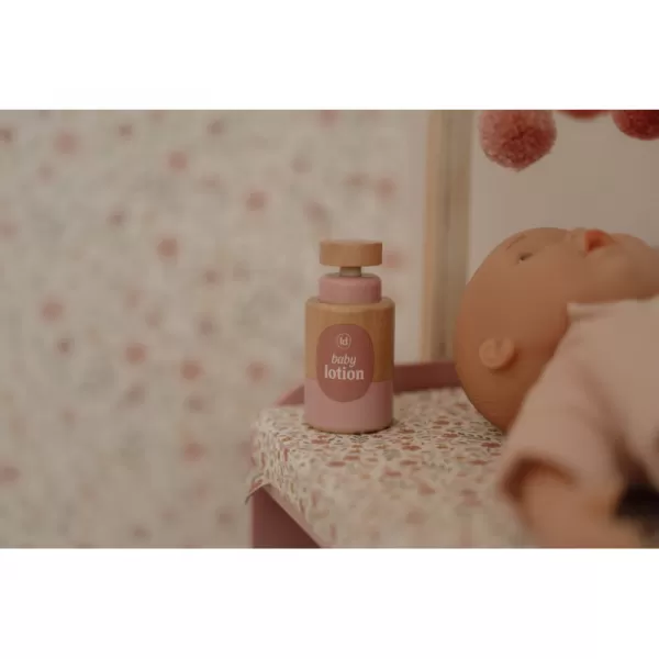 Little Dutch Přebalovací pult pro panenky dřevěný Soft Flowers