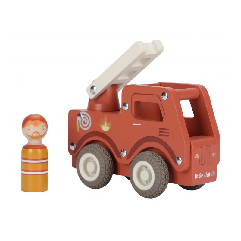 Little Dutch Hasičské auto dřevěné