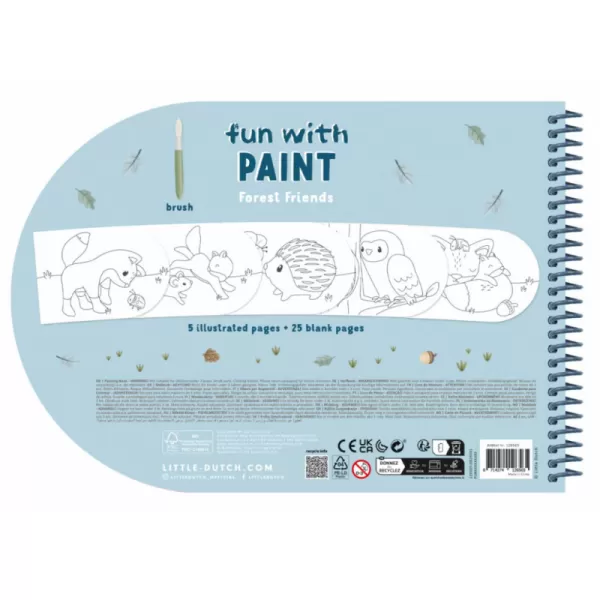 Little Dutch Omalovánky s vodovkami Forest Friends