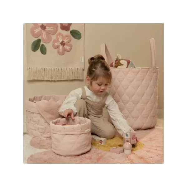 Little Dutch Košík textilní oboustranný velký Pure