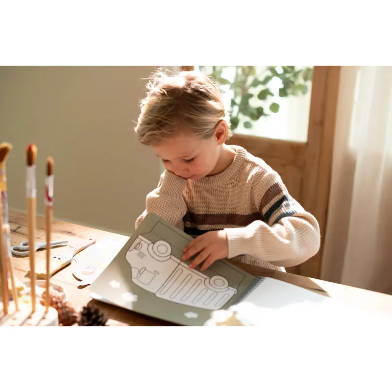 Little Dutch Kniha s vystřihovacími auty
