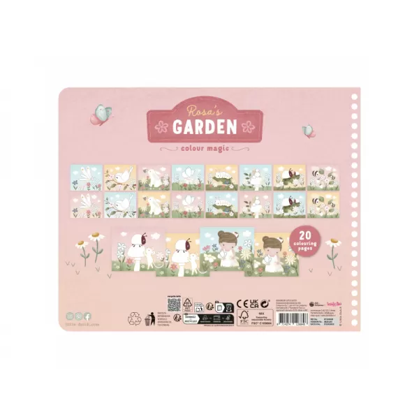 Little Dutch Omalovánky s pastelkami Zahrada Rosa