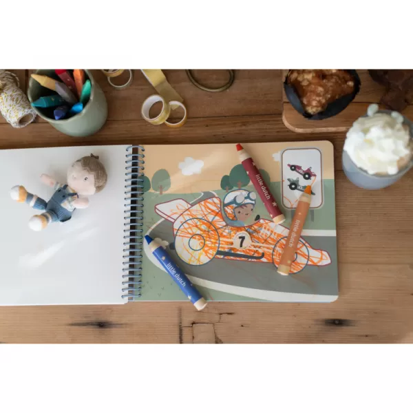 Little Dutch Omalovánky s pastelkami Doprava Jim