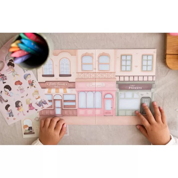 Little Dutch Knížka se samolepkami Nakupování Rosa