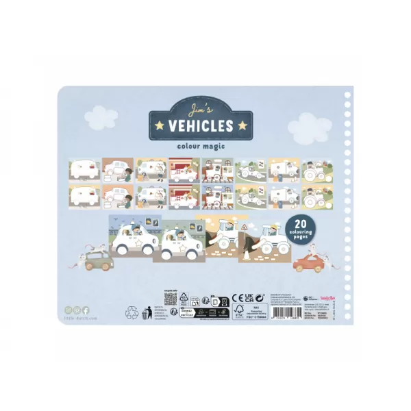 Little Dutch Omalovánky s pastelkami Doprava Jim