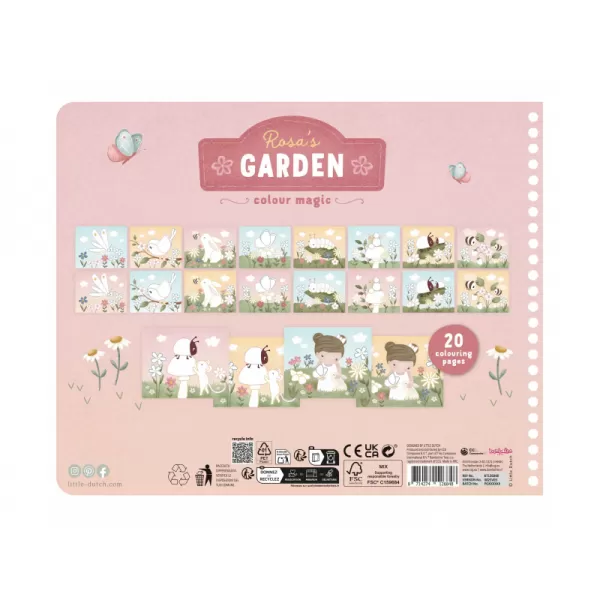 Little Dutch Kniha s vystřihovacími maskami Rosa