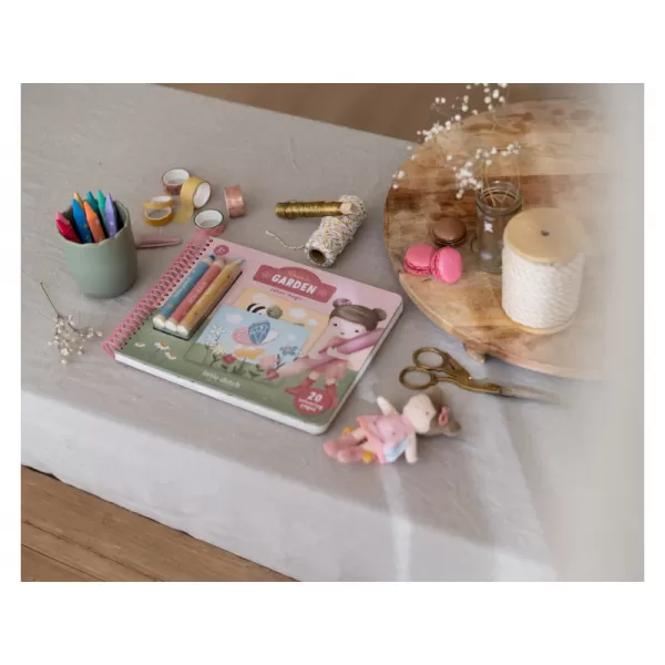 Little Dutch Omalovánky s pastelkami Zahrada Rosa