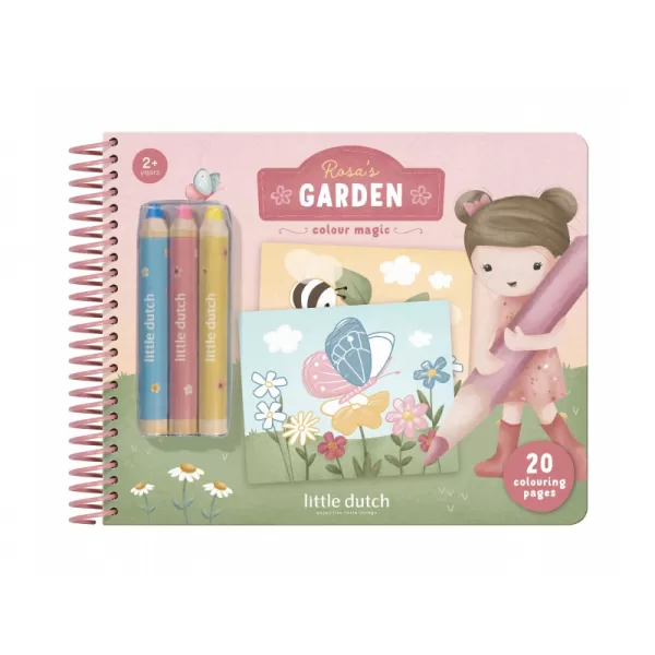 Little Dutch Omalovánky s pastelkami Zahrada Rosa