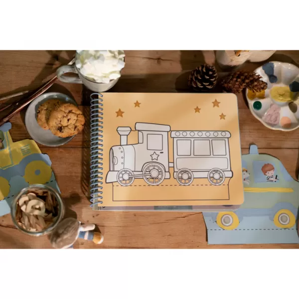 Little Dutch Kniha s vystřihovacími auty Jim