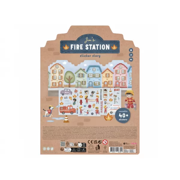 Little Dutch Knížka se samolepkami Hasičská stanice Jim