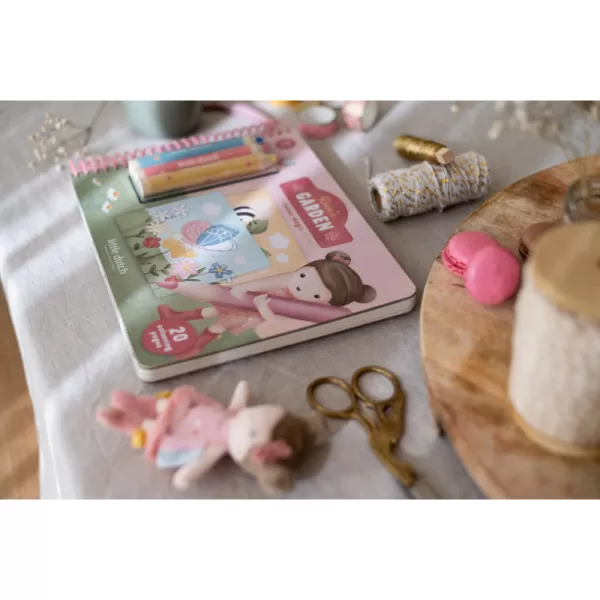 Little Dutch Omalovánky s pastelkami Zahrada Rosa